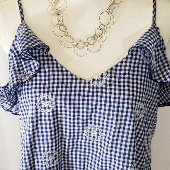 Gypsies & Moondust gingham pattern top. Size M - Picture 3 of 8